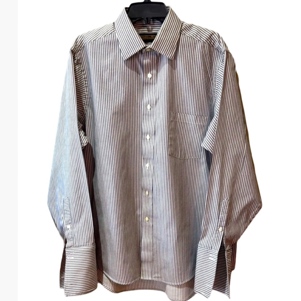 Donald J. Trump Signature Collection Striped Dress Shirt Men’s 16.5 | 34/35